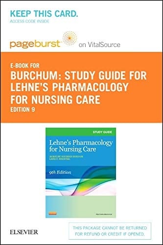 Study Guide for Lehne's Pharmacology for Nursing Care - Elsevier eBook on VitalSource (Retail Access Card)