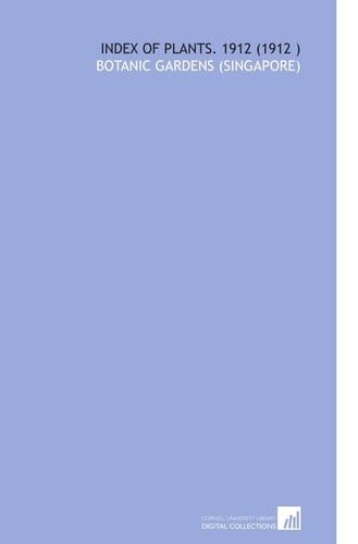 Index of Plants. 1912 (1912 )