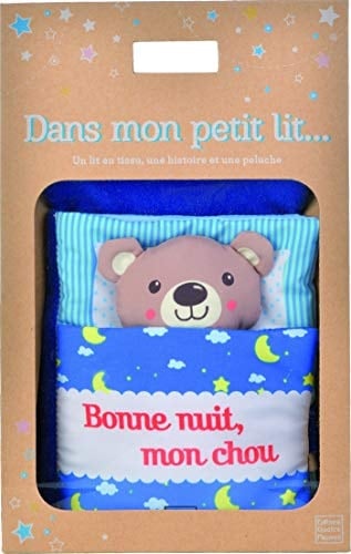 Bonne nuit, mon chou Un lit en tissu, une histoire et une peluche