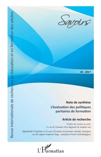 L'évaluation des politiques paritaires de formation Article de recherche - Revue Internationale de recherches en éducation et en formation des adultes