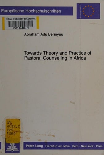 Towards Theory and Practice of Pastoral Counseling in Africa