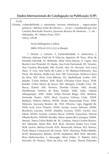 Gênero, Vulnerabilidade e Autonomia Repercussões Jurídicas