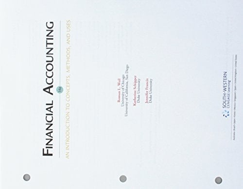 Bundle: Financial Accounting: An Introduction to Concepts, Methods and Uses, Loose-leaf Version, 14th + LMS Integrated for CengageNOW™, 1 term (6 months) Printed Access Card