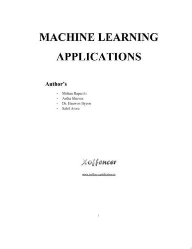 MACHINE LEARNING APPLICATIONS