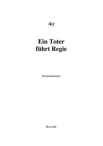 Ein Toter führt Regie