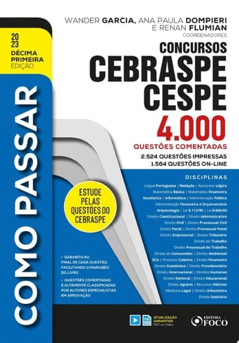 Como passar em concursos CEBRASPE 4.000 questões comentadas