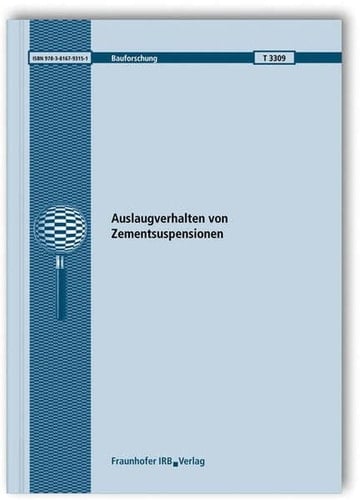 Auslaugverhalten von Zementsuspensionen