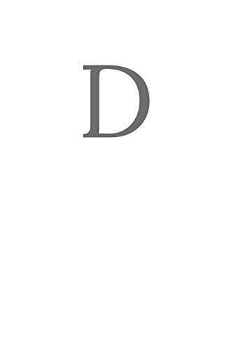 Buchstabe D Notizbuch A5 Notizbuch Liniert 120 Seiten - Notizblock - Tagebuch - Terminplaner - Schreibheft Für Notizen 6x9