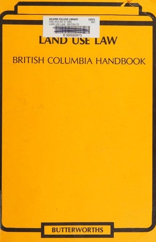 Land Use Law British Columbia Handbook