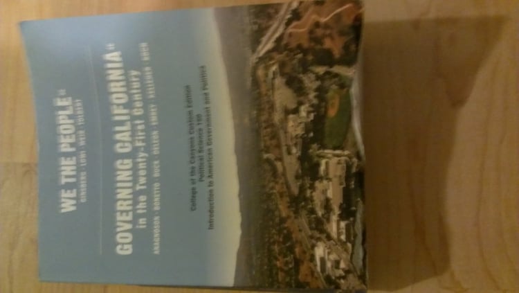 WE THE PEOPLE/GOVERN.CALIF.>CUSTOM<