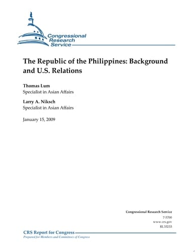 Republic of the Philippines Background and U. S. Relations