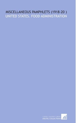 Miscellaneous Pamphlets (1918-20 )