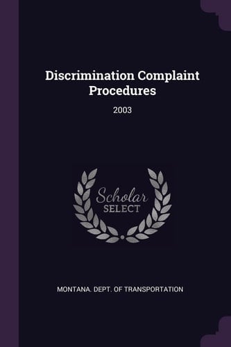 Discrimination Complaint Procedures 2003