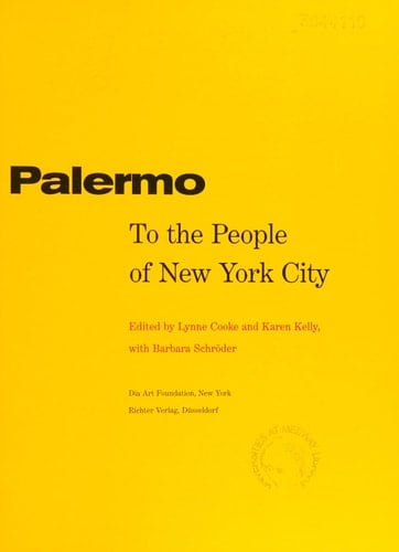 Blinky Palermo: To the People of New York City