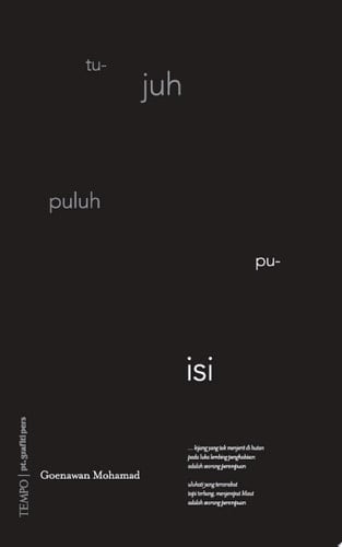 70 puisi dipilih dari sajak-sajak 1961-2011 oleh Hasif Amini