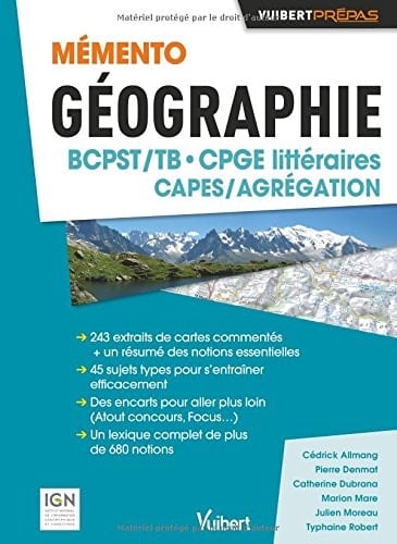 Mémento géographie BCPST-TB / CPGE littéraires / CAPES/Agrégation