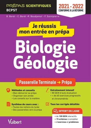 Je réussis mon entrée en prépa : Biologie-Géologie - Prépas scientifiques BCPST - 2021-2022