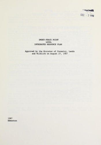 Smoky-Peace Point Local Integrated Resource Plan