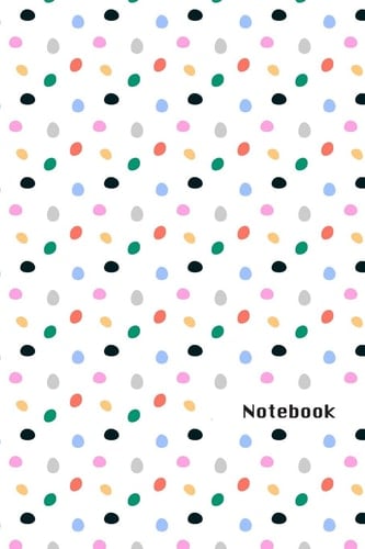 Notebook 6 X 9 Notebook with Colorful Spots Pattern Cover; 110 Blank Lined Pages; Matte Softcover; Blank Notebook