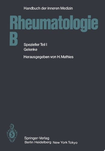 Rheumatologie B Spezieller Teil I Gelenke