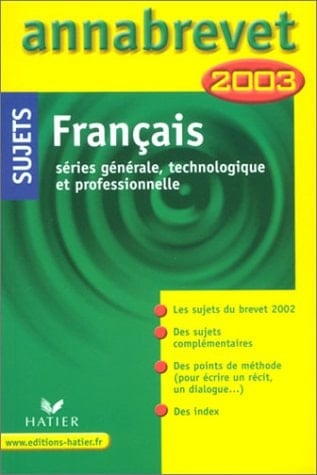 Français. Sujets 2003