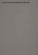 Ian Burn Collected Writings 1966-1993