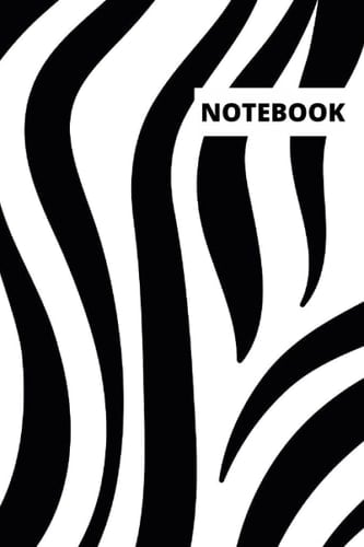 Zebra Print Notebook: College Ruled -120 pages 6" by 9"