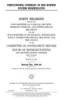 Strengthening Oversight of Dod Business Systems Modernization