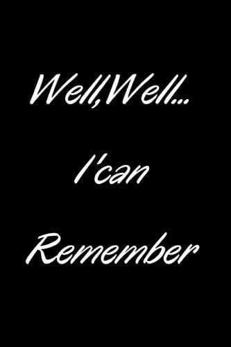 Well,Well... I can Remember: Shit I Can't Remember: password book,blank lined, password log book and internet password organizer, alphabetical password ... To Protect Usernames notebook 6” x 9” inches