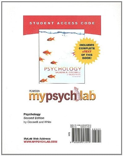 Psychology Mypsychlab With Pearson Etext Student Access Code Card