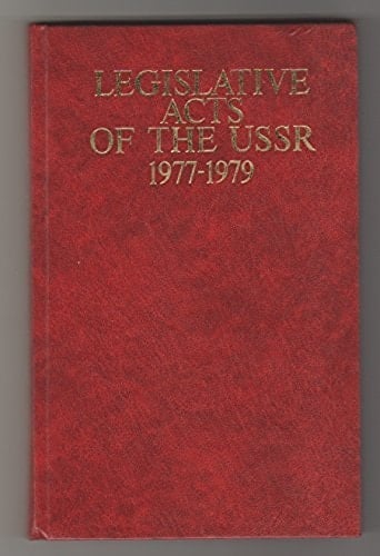 Legislative Acts of the Ussr, 1977-1979