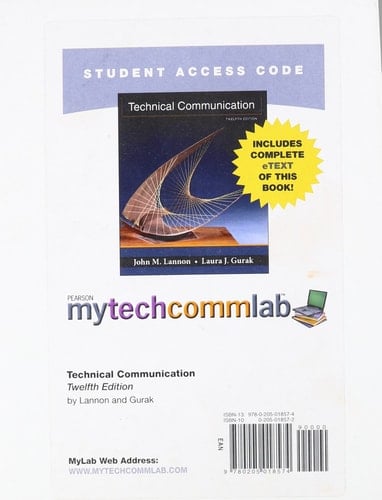 MyTechCommLab with Pearson eText -- Standalone Access Card -- for Technical Communication (12th Edition)