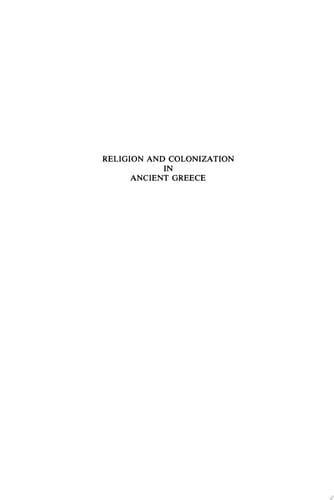 Religion and Colonization in Ancient Greece