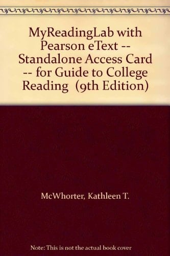 MyReadingLab with Pearson eText -- Standalone Access Card -- for Guide to College Reading (9th Edition)