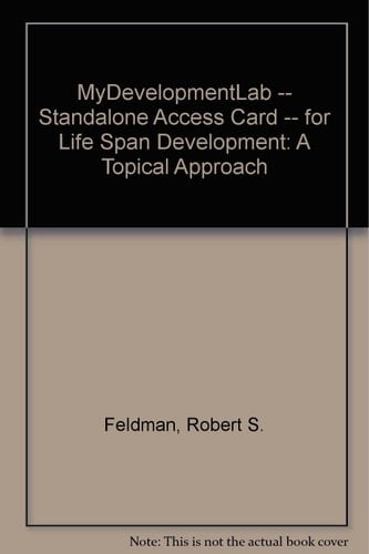 Life Span Development a Topical Approach: Mydevelopmentlab Student Access Code Card