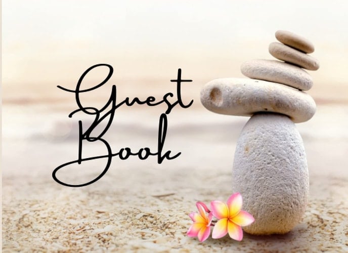 Guest Book: Sign-in comment guest book for Spa Resort, airbnb, vacation home, bed & breakfast, Hotel