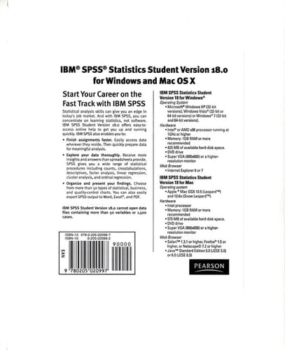 SPSS Student Version 18.0 (Valuepack)