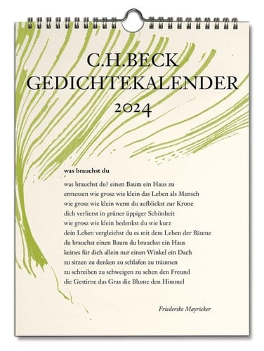 C.H. Beck Gedichtekalender kleiner Bruder 2024 (40. Jahrgang)