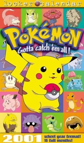 Pokemon Locker 2001 Calendar