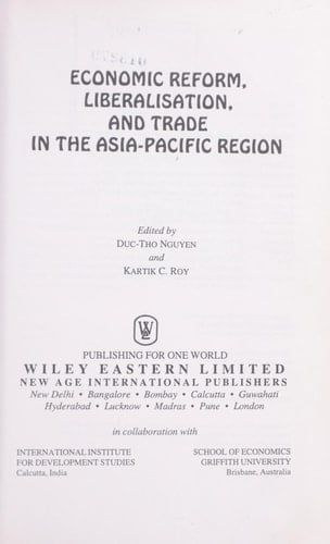 Economic Reform, Liberalisation, and Trade in the Asia-Pacific Region