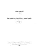 Archaeology in Eastern Timor, 1966-67