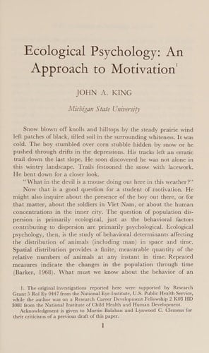 Nebraska Symposium on Motivation, 1970, Volume 18
