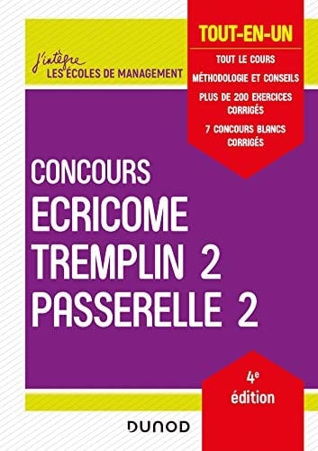 Concours Ecricome Tremplin 2 Passerelle 2 Tout-en-un