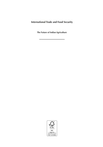 International Trade and Food Security