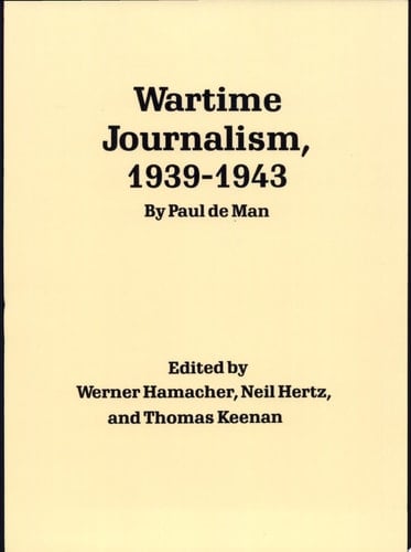 Wartime Journalism, 1939-1943