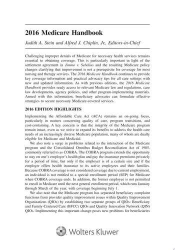 Medicare Handbook, 2016 Edition