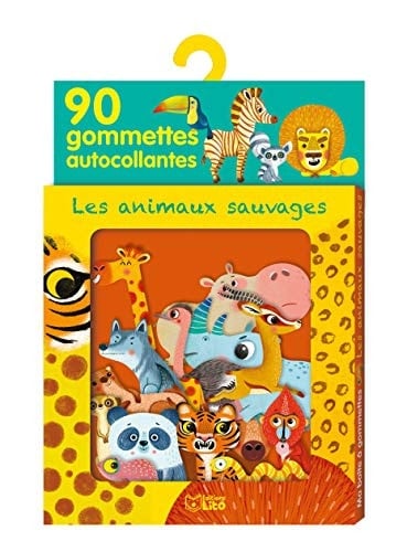 Les animaux sauvages 90 gommettes autocollantes