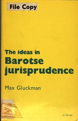 The Ideas in Barotse Jurisprudence