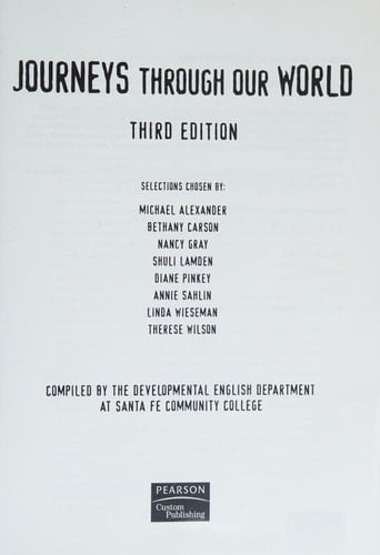 Pearson Custom Journeys Through Our World