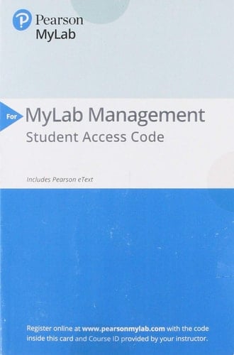 MyLab Management with Pearson eText -- Component Access Card (1 semester)
